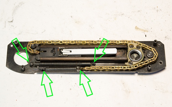 Dismantling the chain drive